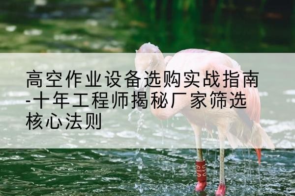 泉山剪叉式升降机厂家-高空作业设备选购实战指南-十年工程师揭秘厂家筛选核心法则